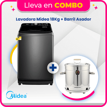 Combo Lavadora Midea 18 + Barril